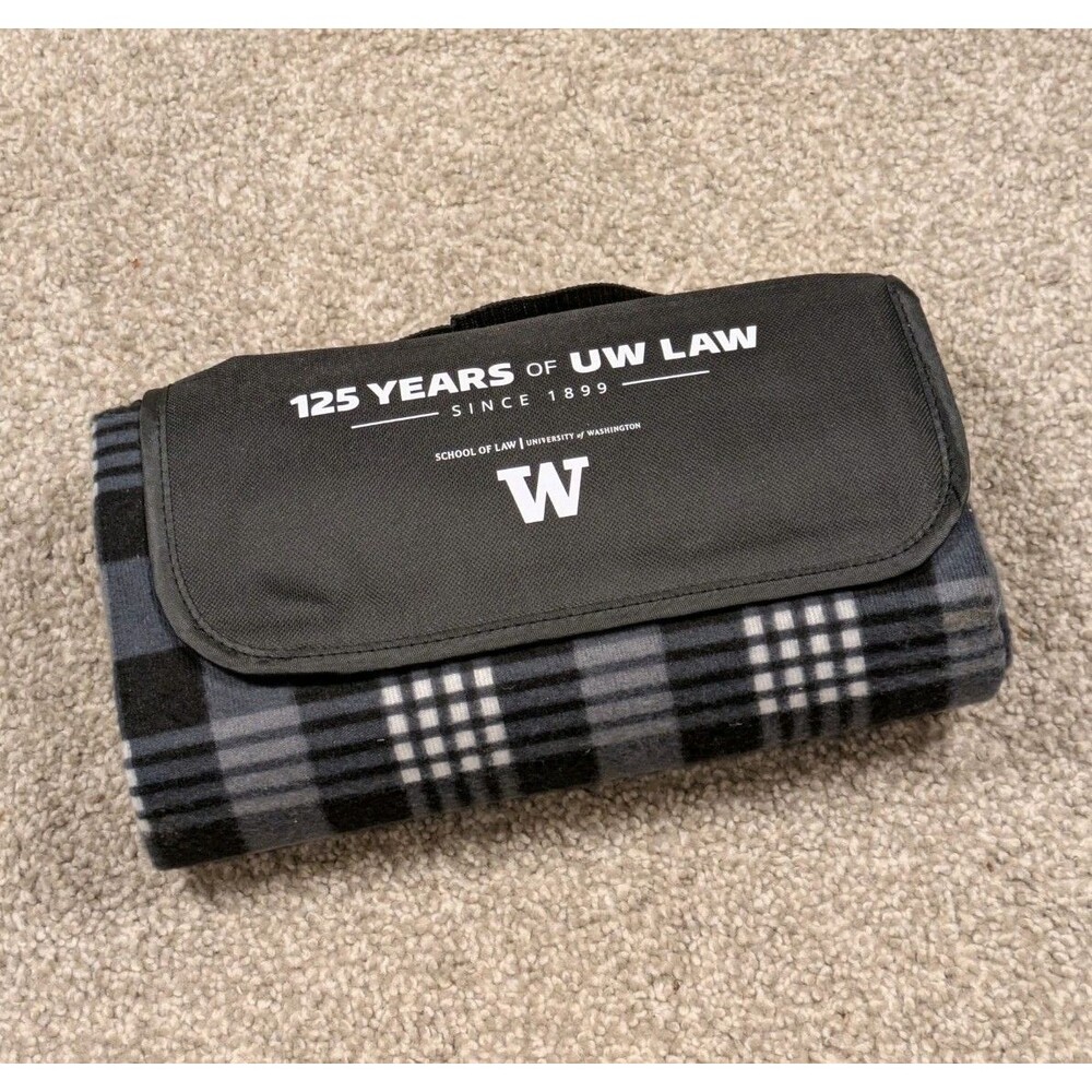 UW Law Washington Huskies Packable Stadium Outdoor Sports Picnic Blanket 52"x48"